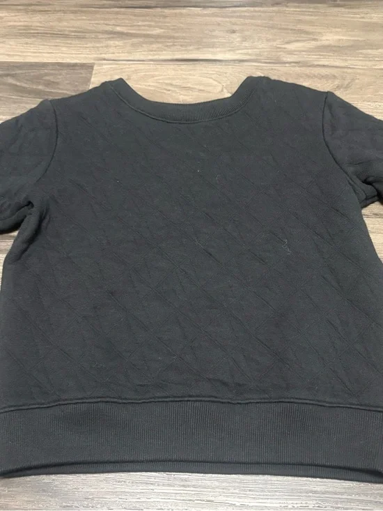 Cat & Jack Black Quilted Crewneck Sweater - Picture 2 of 5